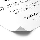 エレガントミニマ結婚リストのバー標識 ポスター (角)