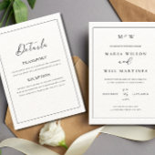 エレガントミニマ結婚リストのモダン結婚式 招待状
