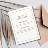 エレガントミニマ結婚リストのモダン結婚式 招待状