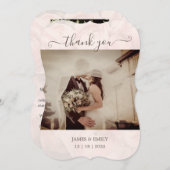 エレガントミニマ結婚リストの写真サンキューカード 招待状 (正面/裏面)