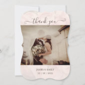 エレガントミニマ結婚リストの写真サンキューカード 招待状 (正面)