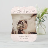 エレガントミニマ結婚リストの写真サンキューカード 招待状 (スタンド正面)