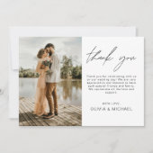 エレガントミニマ結婚リストの写真 サンキューカード (正面)