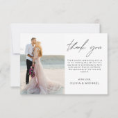 エレガントミニマ結婚リストの写真 サンキューカード (正面)