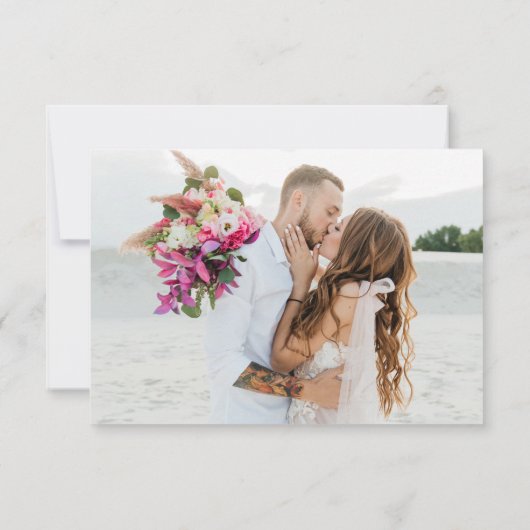 エレガントミニマ結婚リストの写真 サンキューカード (裏面)