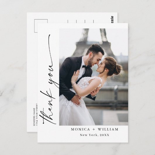 エレガントミニマ結婚リストの写真 ポストカード (正面/裏面)