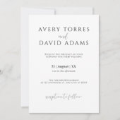 エレガントミニマ結婚リストの写真 招待状 (正面)