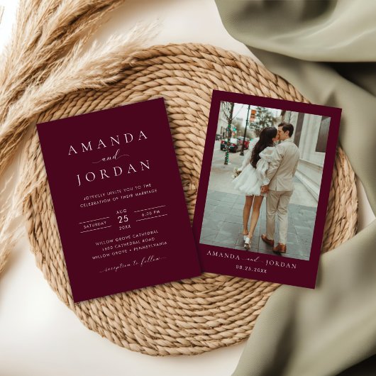 エレガントミニマ結婚リストの写真 招待状