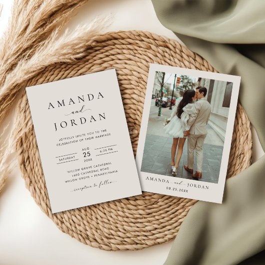 エレガントミニマ結婚リストの写真 招待状