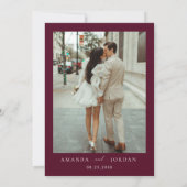 エレガントミニマ結婚リストの写真 招待状 (裏面)