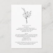 エレガントミニマ結婚リストの詳細カード エンクロージャーカード (正面)