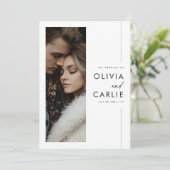 エレガントミニマ結婚リストの3枚 招待状 (スタンド正面)