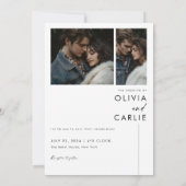 エレガントミニマ結婚リストの3枚 招待状 (裏面)