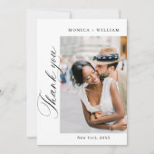 エレガントミニマ結婚リストの5枚の写真 サンキューカード (正面)