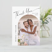 エレガントミニマ結婚リストの5枚の写真 サンキューカード (スタンド正面)