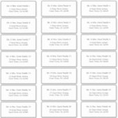 エレガントミニマ結婚リスト住所 シール (正面)