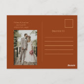 エレガントミニマ結婚リスト写真 ポストカード (裏面)