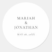 エレガントミニマ結婚リスト封筒用シール ラウンドシール (正面)
