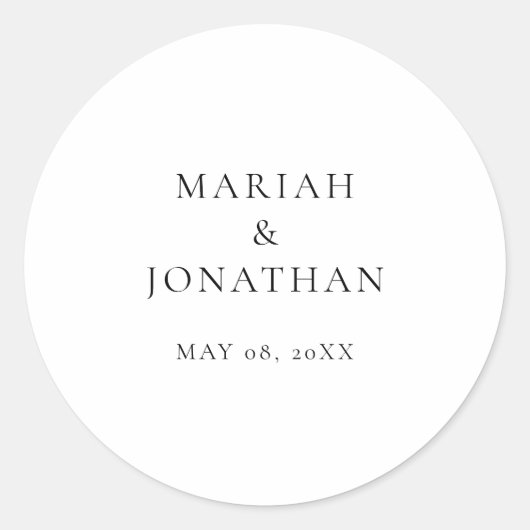エレガントミニマ結婚リスト封筒用シール ラウンドシール (正面)