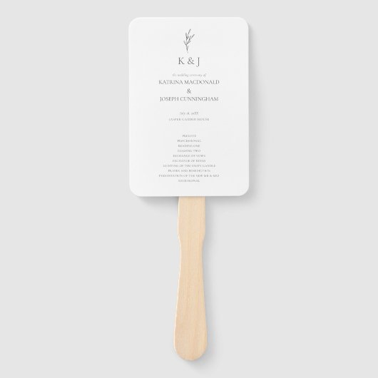 エレガントミニマ結婚リスト式 ハンドファン (正面)