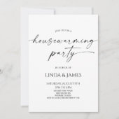 エレガントミニマ結婚リスト引っ越し祝いパーティーパーティー 招待状 (正面)