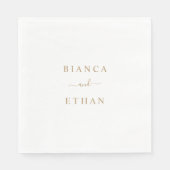 エレガントミニマ結婚リスト紙ナプキン スタンダードランチョンナプキン (正面)