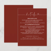 エレガントミニマ結婚リスト詳細 エンクロージャーカード (正面/裏面)