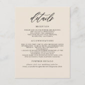 エレガントミニマ結婚リスト詳細 エンクロージャーカード (正面)