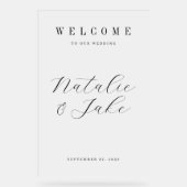 エレガントミニマ結婚リスト アクリルサイン (正面)