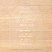 エレガントミニマ結婚リスト アクリル招待状 (正面)