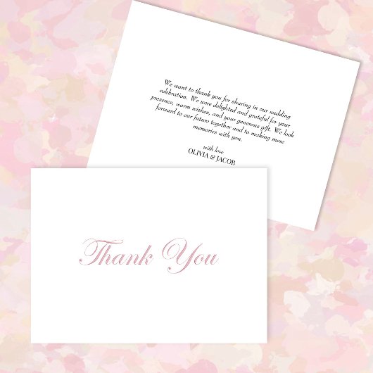 エレガントミニマ結婚リスト サンキューカード