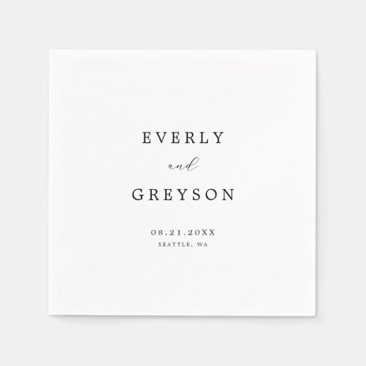 エレガントミニマ結婚リスト スタンダードカクテルナプキン (正面)