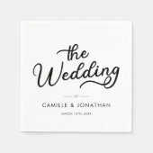 エレガントミニマ結婚リスト スタンダードカクテルナプキン (正面)