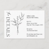 エレガントミニマ結婚リスト| モダン&スタイリッシュ エンクロージャーカード (正面)