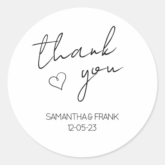 エレガントミニマ結婚リスト ラウンドシール (正面)