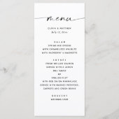 エレガントミニマ結婚リスト | 白黒のスクリプト メニュー (正面)