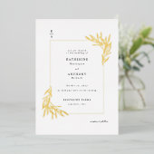 エレガントミニマ結婚リスト 箔招待状 (立ち正面)