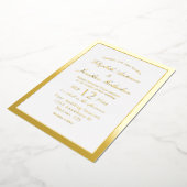 エレガントミニマ結婚リスト 箔招待状 (回転した状態)