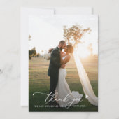 エレガントミニマ結婚リス感謝していト サンキューカード (正面)