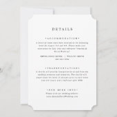 エレガントミニマ結婚リ伝統的ズム主義者  招待状 (裏面)