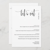 エレガントミニマ食べリストLet Let Thank You Menu (正面/裏面)