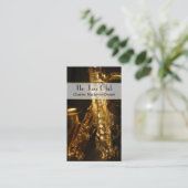 エレガントミュージカルジャズテーマカスタム名刺 名刺 (スタンド正面)