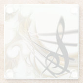 エレガントミュージカルノートコースター ガラスコースター (裏面)