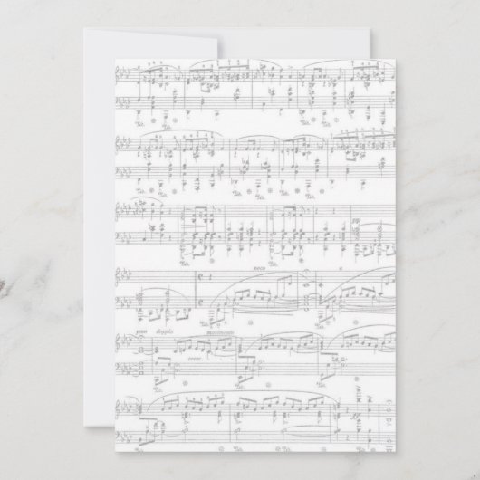 エレガントミュージカルフローラ結婚カップルのシャワー 招待状 (裏面)