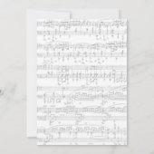 エレガントミュージカルフローラ結婚カップルのシャワー 招待状 (裏面)