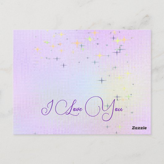 エレガントミュージカルラブハートホリデーカード ポストカード (裏面)