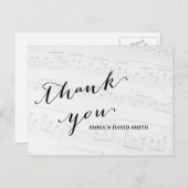 エレガントミュージカル結婚の感謝 ポストカード (正面/裏面)