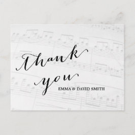エレガントミュージカル結婚の感謝 ポストカード