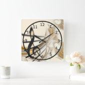 エレガントミュージカル スクエア壁時計 (ホーム)