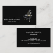 エレガントミュージシャンピアノインストラクター音楽先生 名刺 (正面/裏面)